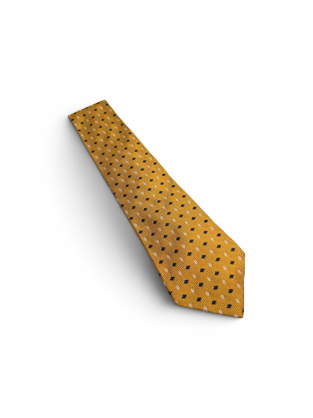 Tommy Hilfiger Mustard Yellow Geometric Silk Tie